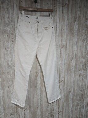 Reformation Cynthia High Rise Straight Leg White Jeans 27